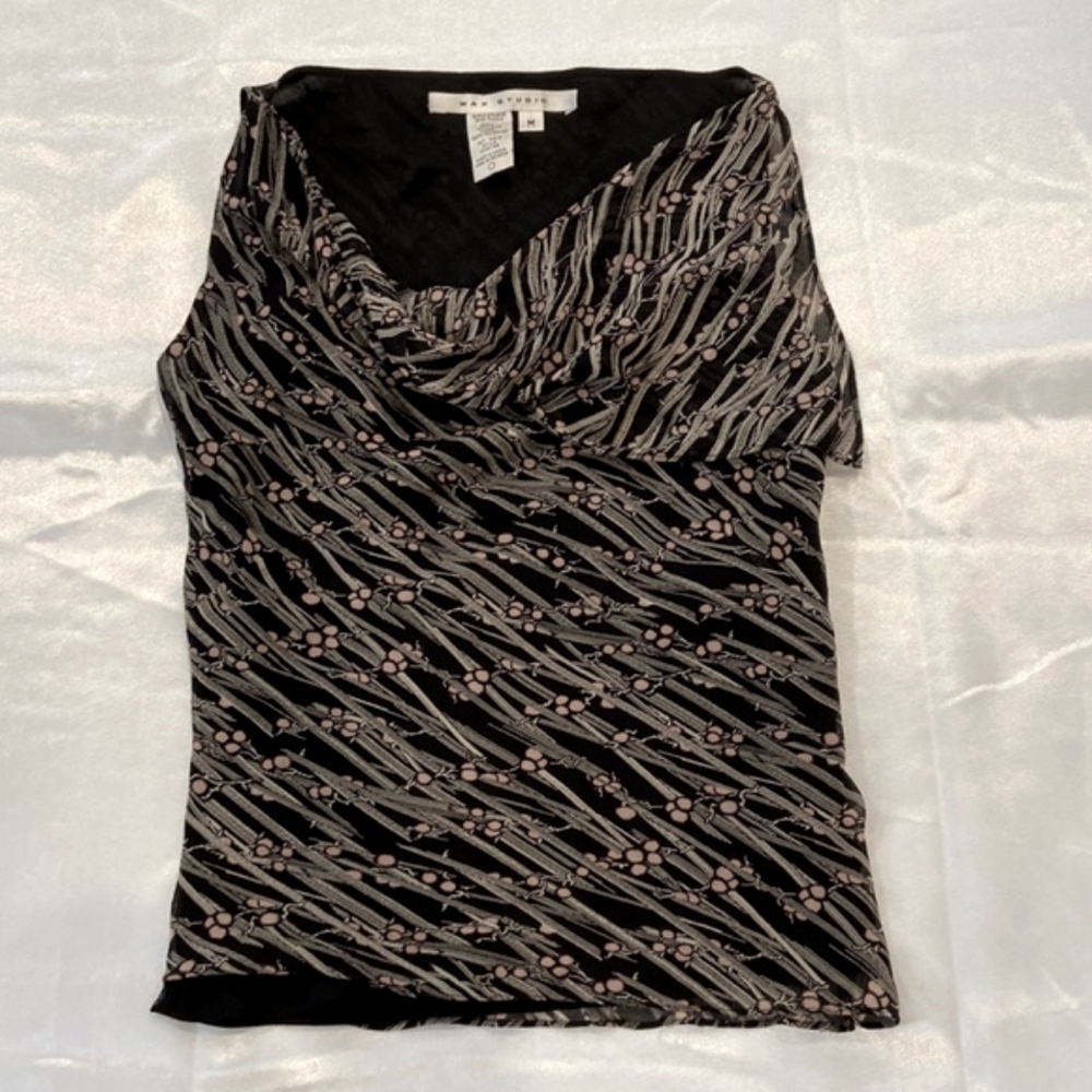 Max Studio Sleeveless Silk Blouse Size XS